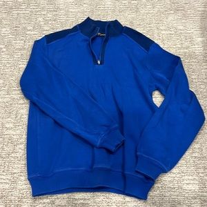 Men’s st croix sweater half zip pullover blue medium m